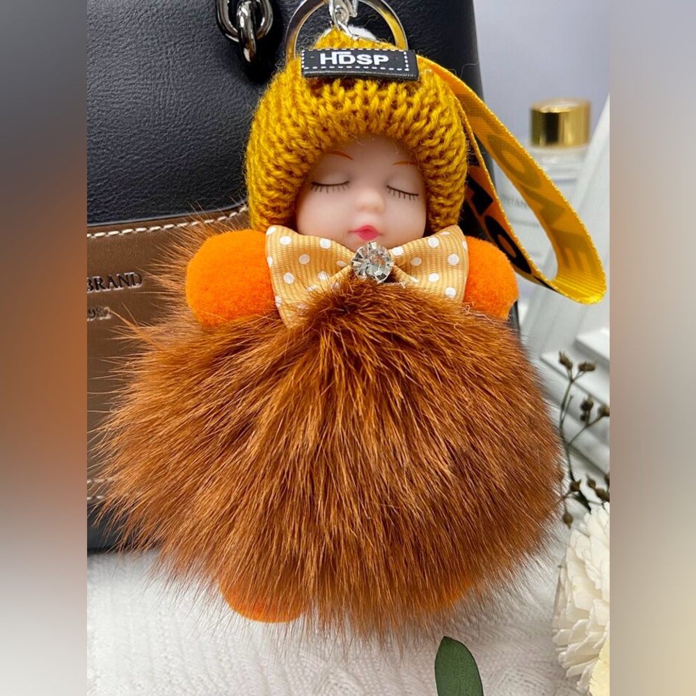 Pompom keychain purse decoration ornament